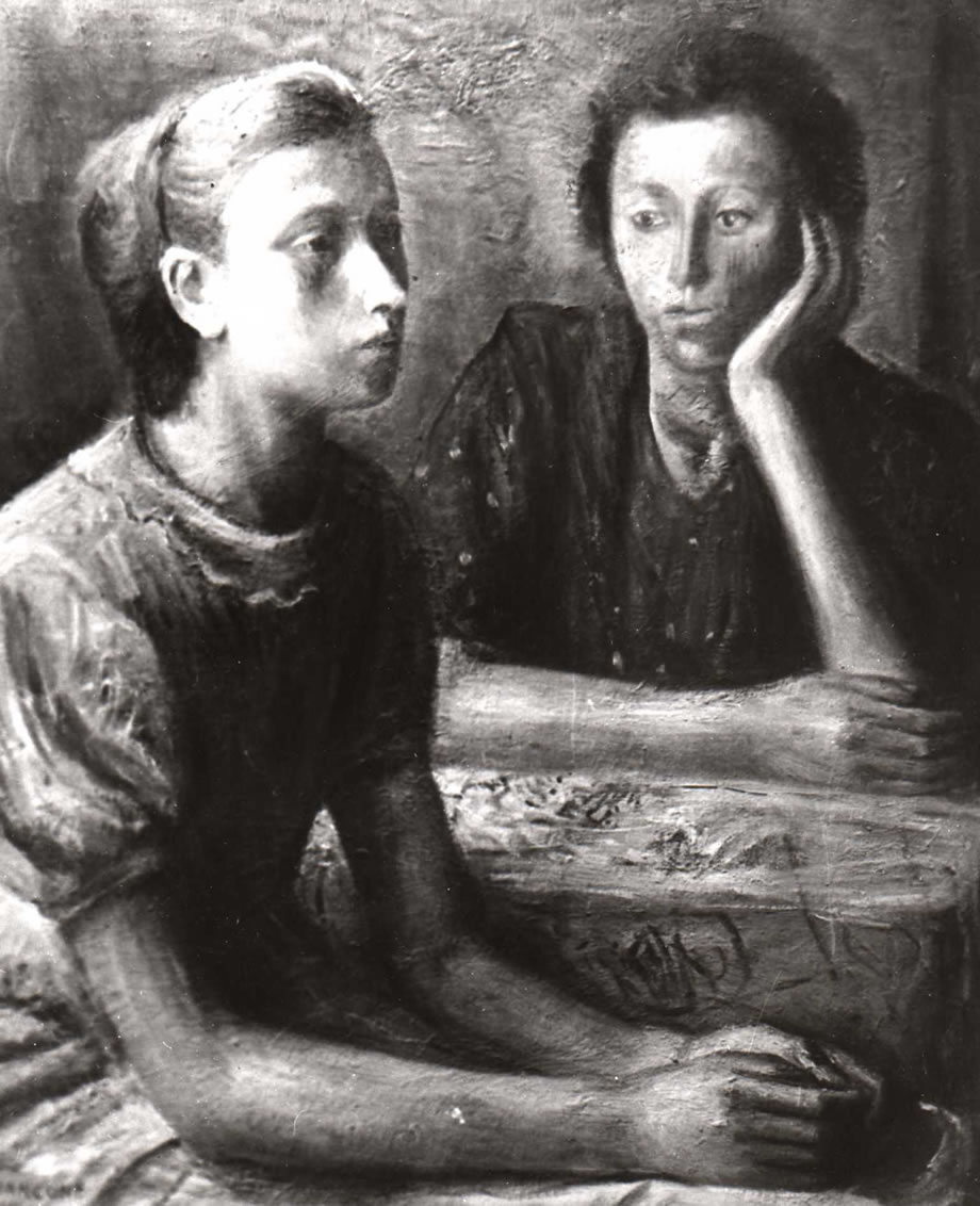 Meditazione, anni ’30, esposta alla II Mostra Nazionale dei Sindacati, 1937, 1° Premio, pubblicata sul Bollettino della Biennale di Venezia, coll. Banco di Napoli presso la sede di Cosenza